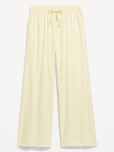 Old Navy Poplin Wide-Leg Pajama Pants - Yellow/Blue Stripe in Saudi Arabia