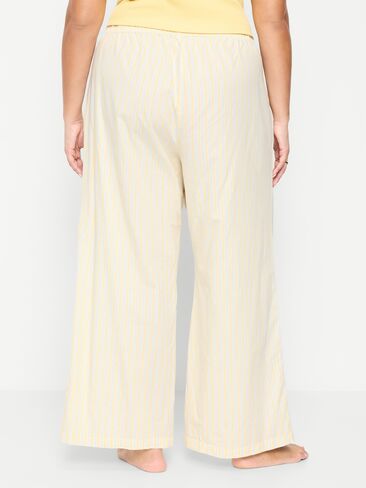 Old Navy Poplin Wide-Leg Pajama Pants - Yellow/Blue Stripe in Saudi Arabia