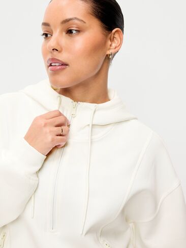 Old Navy Dynamic Fleece Half-Zip Hoodie Sweatshirt - Magnolia in Saudi Arabia