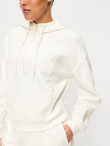 Old Navy Dynamic Fleece Half-Zip Hoodie Sweatshirt - Magnolia in Saudi Arabia