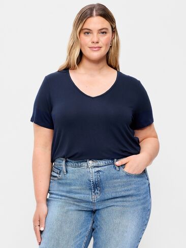 Old Navy Luxe V-Neck T-Shirt - In the Navy in Saudi Arabia