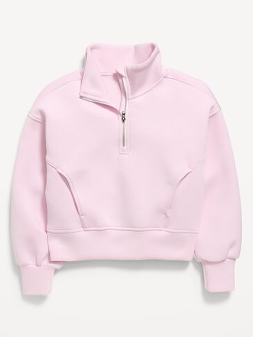 Old Navy Half-Zip Bounce Fleece Pullover Sweatshirt for Girls - WISTERIA MIST in Saudi Arabia
