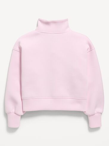 Old Navy Half-Zip Bounce Fleece Pullover Sweatshirt for Girls - WISTERIA MIST in Saudi Arabia