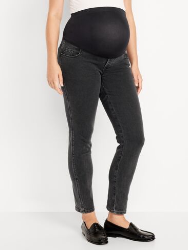 Old Navy Maternity Full-Panel Vintage Slim Jeans - Moon Walker in Kuwait