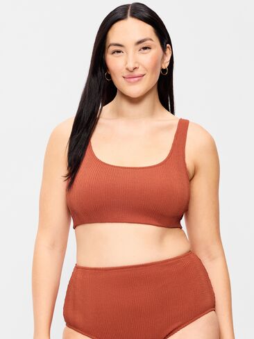 بلوزة سباحة مضلعة برقبة واسعة من Old Navy - RUSSET MOON in Kuwait