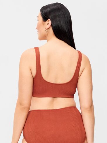 بلوزة سباحة مضلعة برقبة واسعة من Old Navy - RUSSET MOON in Kuwait