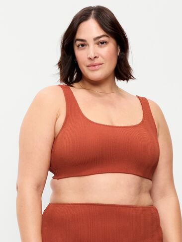 بلوزة سباحة مضلعة برقبة واسعة من Old Navy - RUSSET MOON in Kuwait