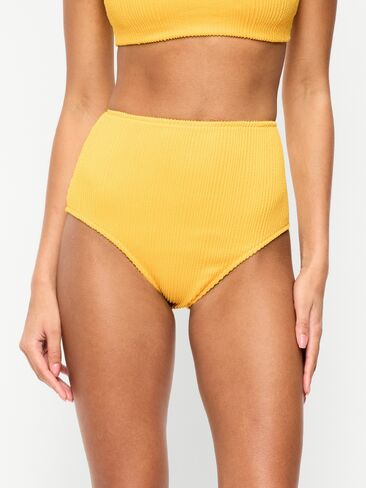 Old Navy High-Waisted Ribbed Bikini Swim Bottoms - Golden Yarrow in Saudi Arabia