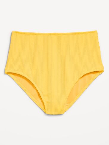 Old Navy High-Waisted Ribbed Bikini Swim Bottoms - Golden Yarrow in Saudi Arabia