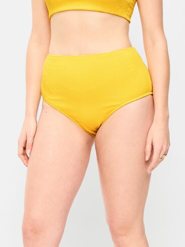 Old Navy High-Waisted Ribbed Bikini Swim Bottoms - Golden Yarrow in Saudi Arabia