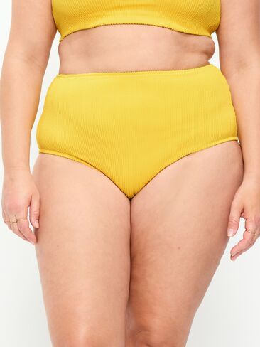 Old Navy High-Waisted Ribbed Bikini Swim Bottoms - Golden Yarrow in Saudi Arabia
