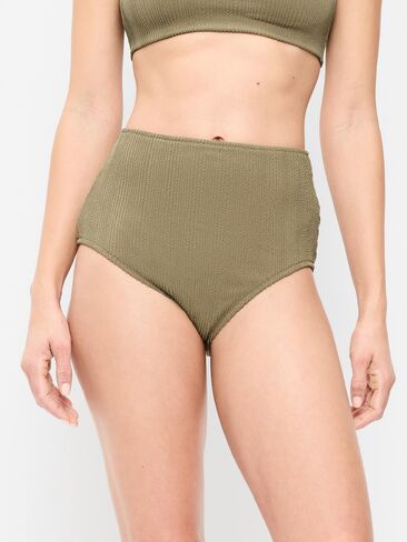 Old Navy High-Waisted Ribbed Bikini Swim Bottoms - KOMBU in Saudi Arabia