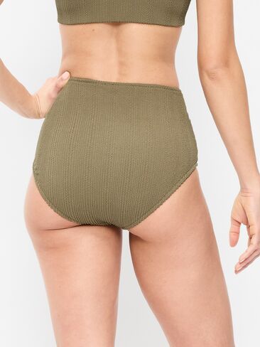Old Navy High-Waisted Ribbed Bikini Swim Bottoms - KOMBU in Saudi Arabia