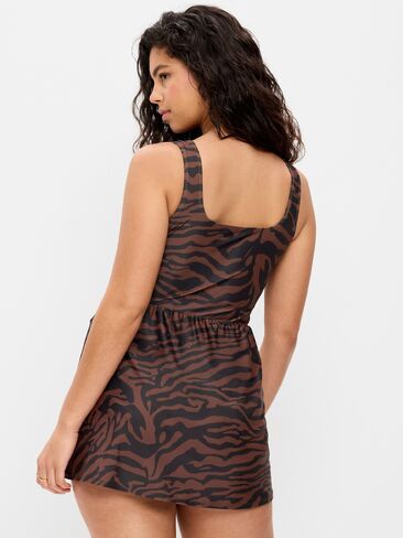 Old Navy Matte Side-Tie Swim Dress - Zebra in Saudi Arabia