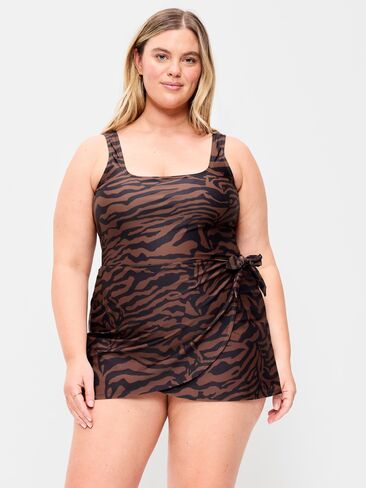 Old Navy Matte Side-Tie Swim Dress - Zebra in Saudi Arabia