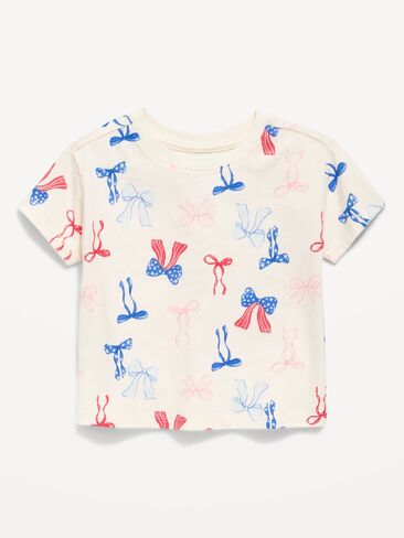 تي شيرت مطبوع بأكمام قصيرة للفتيات الصغيرات من Old Navy - فيونكات in Saudi Arabia