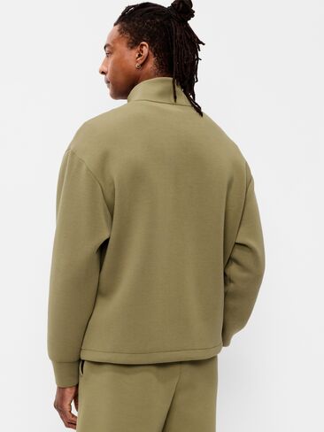 بلوفر Old Navy Bounce Fleece كبير الحجم بسحاب ربعي - KOMBU in Kuwait