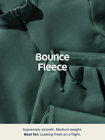 بلوفر Old Navy Bounce Fleece كبير الحجم بسحاب ربعي - KOMBU in Kuwait
