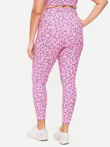 Old Navy Extra-High Waisted PowerSoft Boundless 7/8 Pocket Leggings – No Front Seam - Pink Floral in Saudi Arabia