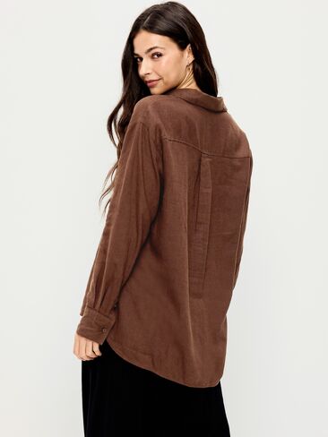 قميص فضفاض بأزرار من مزيج الكتان من Old Navy - فلفل in Saudi Arabia