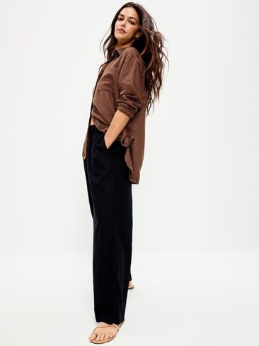قميص فضفاض بأزرار من مزيج الكتان من Old Navy - فلفل in Saudi Arabia