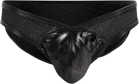 SEAUR Men's Sexy Bikini Briefs Low Rise Metallic Underwear Pouch Breathable Mesh Underpants in Saudi Arabia