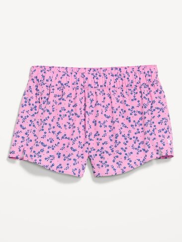 شورت Old Navy متوسط ​​الارتفاع StretchTech Run -- درزة داخلية 3 بوصة - زهور وردية in Saudi Arabia