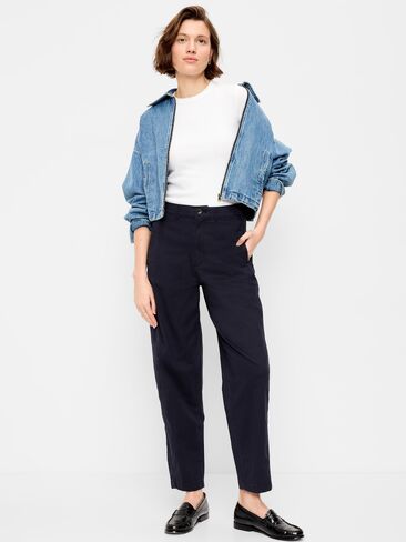 Old Navy High-Waisted OGC Chino Tapered Straight Pants - Navy Captain in Saudi Arabia