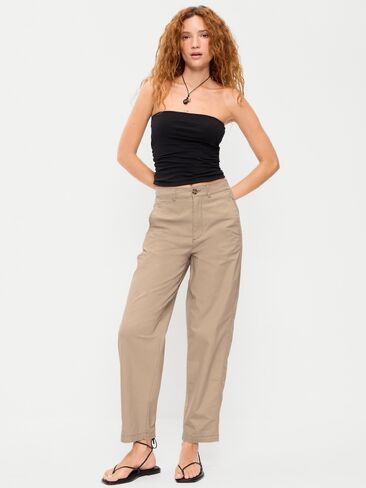 Old Navy High-Waisted OGC Chino Tapered Straight Pants - Toasted Almond in Saudi Arabia
