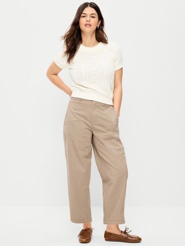 Old Navy High-Waisted OGC Chino Tapered Straight Pants - Toasted Almond in Saudi Arabia