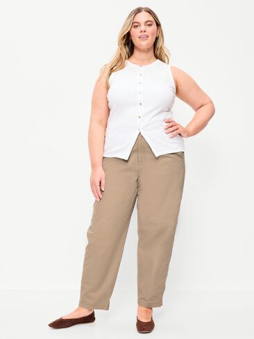 Old Navy High-Waisted OGC Chino Tapered Straight Pants - Toasted Almond in Saudi Arabia