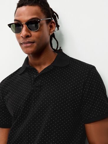 Old Navy Classic Fit Pique Polo - Black Dots in Saudi Arabia