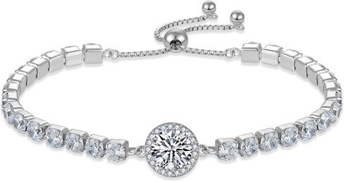 Tennis Moissanite Bracelet 925 Sterling Silver Round Cut Moissanite D Color VVS1 Anniversary Jewelry Gift for Women in Saudi Arabia
