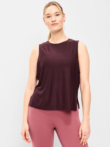 قميص بدون أكمام Old Navy CloudMotion - بني داكن in Saudi Arabia