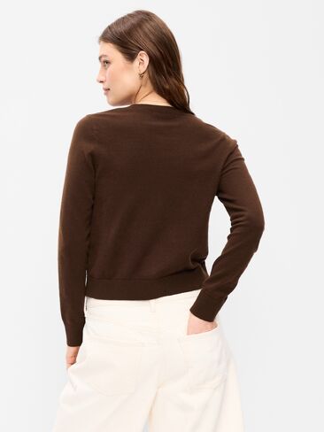 Old Navy SoSoft Lite Cropped Crew-Neck Cardigan - Earthen in Saudi Arabia