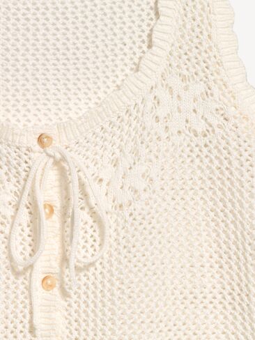Old Navy Sleeveless Seaside Cotton Crochet Tank Top - Sea Salt in Saudi Arabia