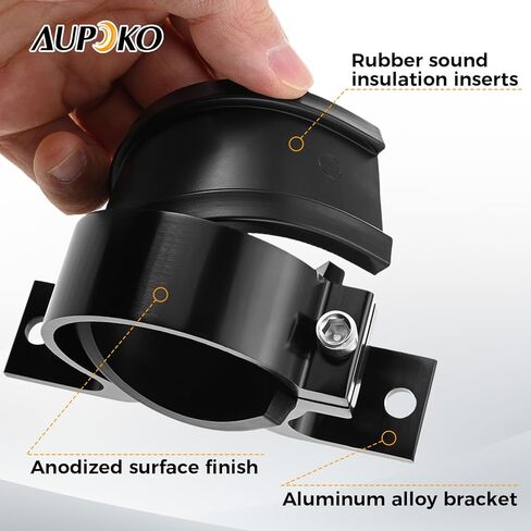 Aupoko 60mm Fule Filter Bracket ، حامل مشبك مضخة الوقود ، وزيت السيارة العالمي/الوقود/غاز مضخات غاز (قوس أسود ، 50 مم ، سبائك الألومنيوم ، 2pcs) in Kuwait