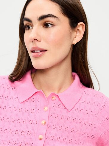 قميص بولو قصير الأكمام من Old Navy SoSoft Lite قصير الأكمام - HYDRANGEA PINK in Saudi Arabia