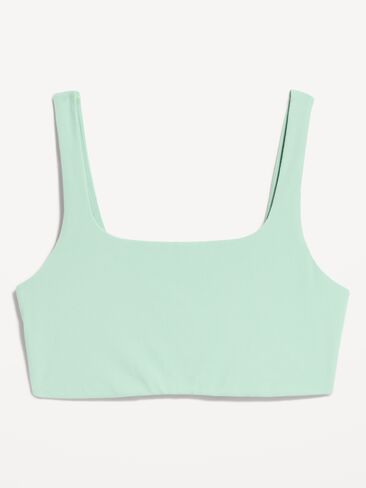 Old Navy Light Support StudioSmooth Square-Neck Sports Bra - Enchant Mint in Saudi Arabia