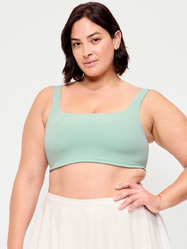 Old Navy Light Support StudioSmooth Square-Neck Sports Bra - Enchant Mint in Saudi Arabia