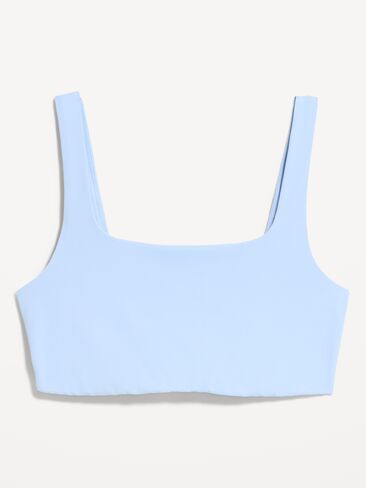 Old Navy Light Support StudioSmooth Square-Neck Sports Bra - Monet Blue in Saudi Arabia