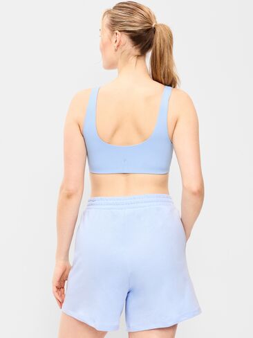 Old Navy Light Support StudioSmooth Square-Neck Sports Bra - Monet Blue in Saudi Arabia