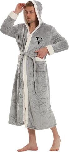 Personalized Hooded Plush Robe for Women and Men - His and Her Robes with Custom Name/Monogram - Soft Luxurious Spa Bathrobes in Saudi Arabia