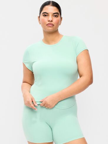 Old Navy StudioSmooth Short-Sleeve Base Layer Top - Enchant Mint in Saudi Arabia