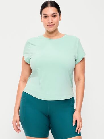 Old Navy StudioSmooth Short-Sleeve Base Layer Top - Enchant Mint in Saudi Arabia