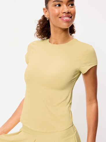 Old Navy StudioSmooth Short-Sleeve Base Layer Top - Butter Yellow in Saudi Arabia