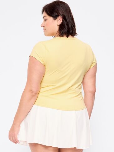 Old Navy StudioSmooth Short-Sleeve Base Layer Top - Butter Yellow in Saudi Arabia