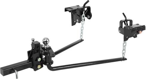 FAHKNS Weight Distribution Hitch, Heavy Duty Travel Trailer Towing Hitch Bar Kit, Weight Distributing Hitches 2-in Shank 2-5/16-In Ball, Anti Sway Spring Bar Set for RV Camper, Max Towing 12000lbs in Saudi Arabia