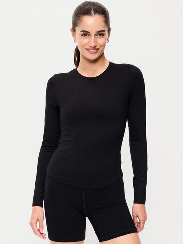 Old Navy StudioSmooth Long-Sleeve Base Layer Top - Black Jack in Saudi Arabia