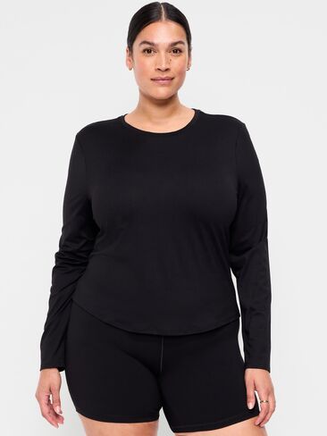 Old Navy StudioSmooth Long-Sleeve Base Layer Top - Black Jack in Saudi Arabia